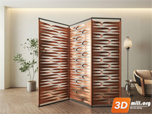 Folding screen Skp Files 